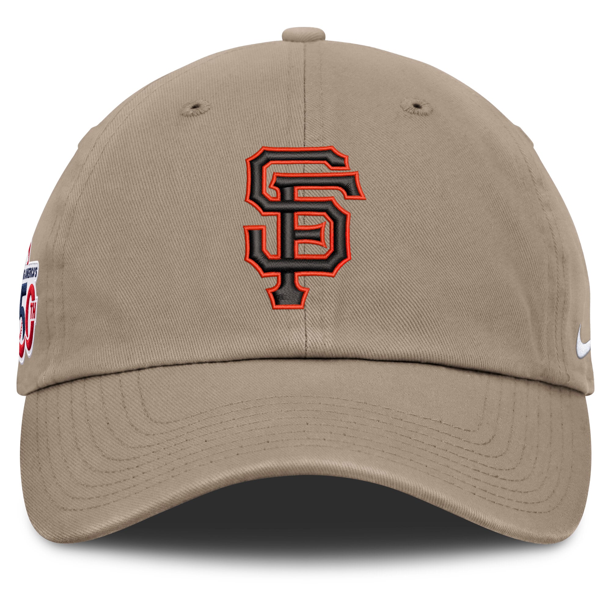 Casquette ajustable Nike kaki pour homme, San Francisco Giants, célébrant le 250e anniversaire du club américain